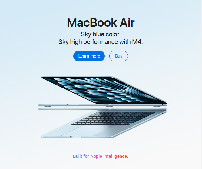 MacBook Air - Sky blue color - Sky high performance with M4
